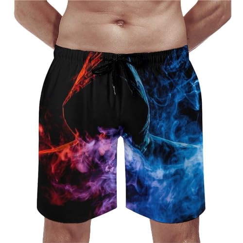 Short de bain séchage rapide UMENG noir avec cordon de serrage et poches taille S
