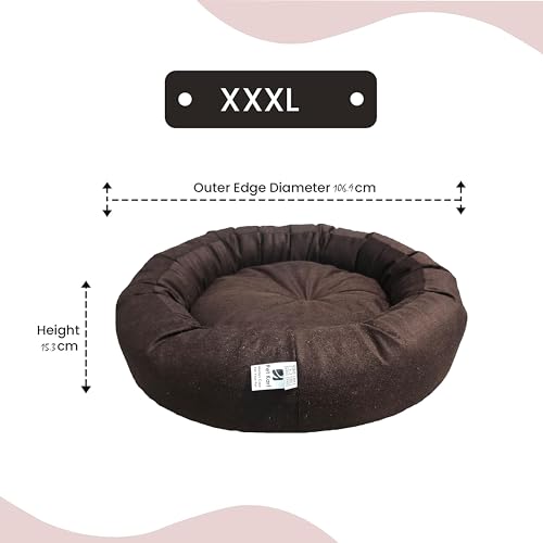 Image of XXXL Size Dog Bed for Large Size Dogs and cat Bed Velvet Fabric Dual Color Full Brown Anti Skid Bottom Washable Export Quality Big Pet Bed