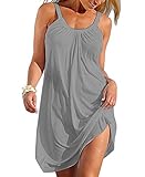 2017 Summer Women Fashion Casual Dresses Beach Cover up (Large, GRASS GREEN)