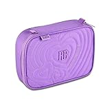 Estojo Rebecca Bombom para 36 Canetas, 22x16x6 cm, Material Soft com Matelassê, Feminino, Resistente (Roxo)