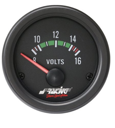 Simoni Racing VM/B Voltímetro Eléctrico, Negro