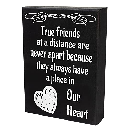 Jennygems Friend Gifts, Friends At A Distance Are Never Apart Wooden Sign, Going Away Gifts For Friends, Wall Hanging And Shelf Decor, Made In Usa #TOP7