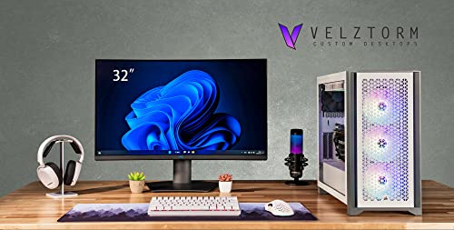 Image of Velztorm White Armix Custom Built Gaming Desktop PC (AMD Ryzen 9 7900X, GeForce RTX 5080, 32GB DDR5, 2TB PCIe SSD, RGB Fans, 240mm AIO, 1000W PSU, WiFi 6E, Bluetooth 5.2, 2 RJ-45, Win 11 Home)