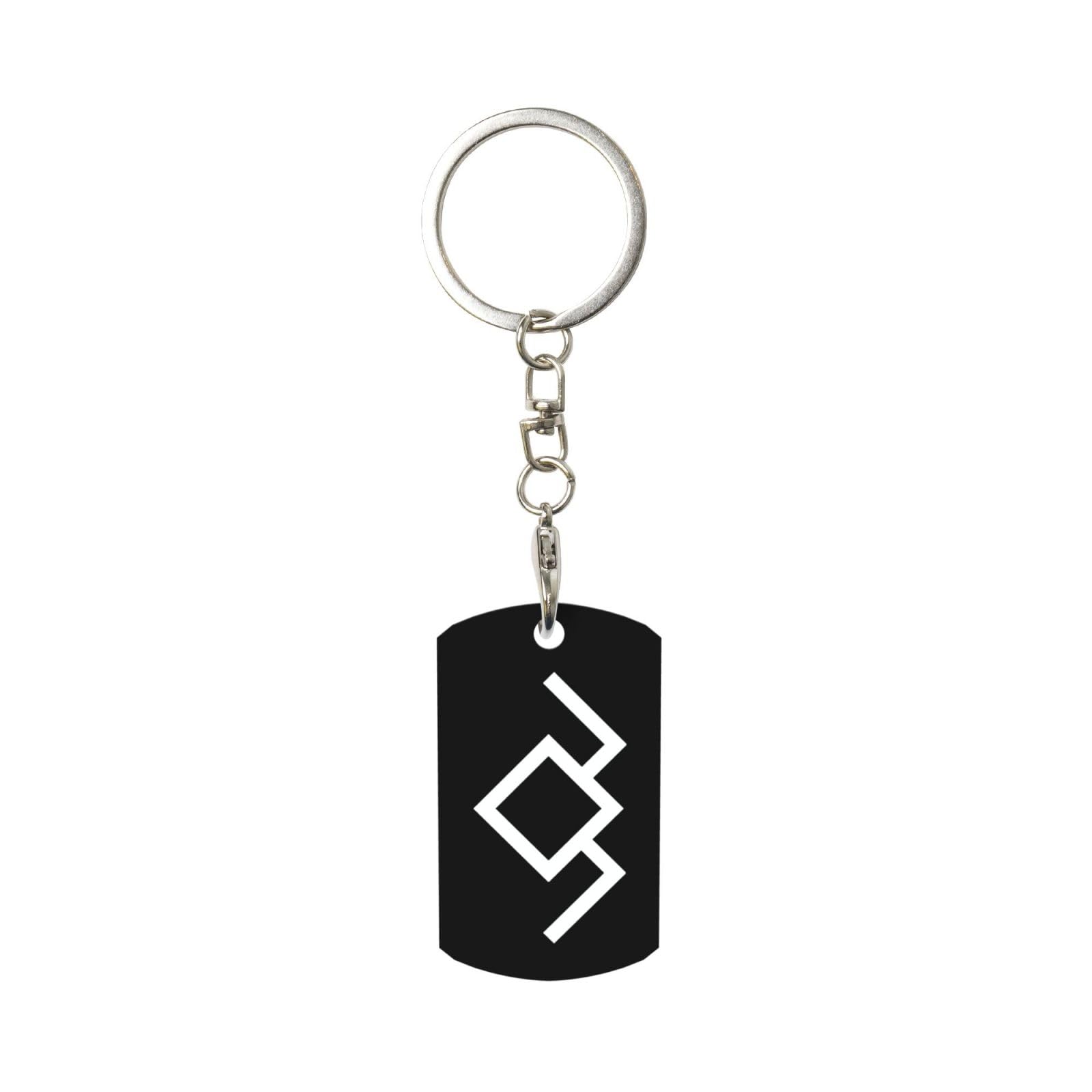 HLBSDM Twin Peaks Owl Cave Symbol Rectangular aluminum keychain