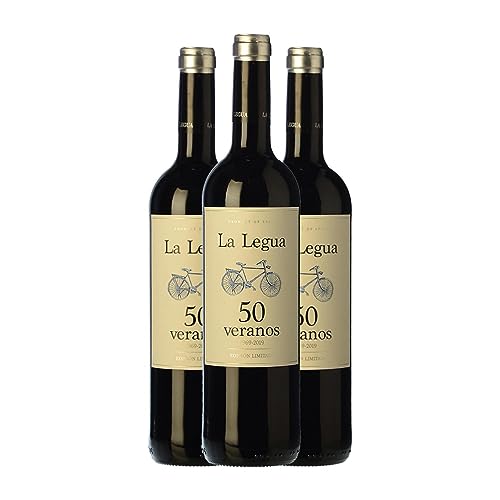 La Legua 50 Veranos Tempranillo Cigales Crianza 75 cl Vino tinto (Caja de 3 Botellas de 75 cl)