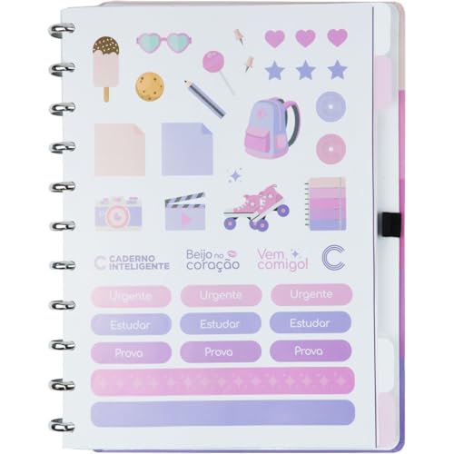Caderno Inteligente, Grande, Unique By Cacau, 215x280 mm, 80 folhas