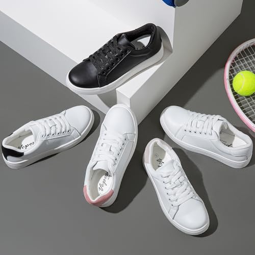 Image of Vepose Women's Lace-Up Walking Sneakers, Casual Low Top Shoes 8003