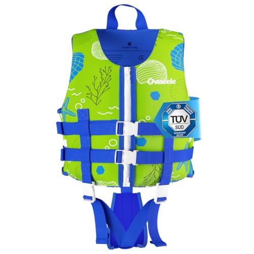 Kinder Schwimmweste TÜV Geprüfte Schwimmjacke mit verstellbarem Sicherheitsgurt für 3-6 Jahre/19-30Kg Schwimmhilfe zum Schnell Trocknend für Pool Strand Schwimmtraining & Wassersport