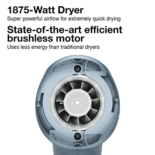 Olivia Garden SuperHP High Performance Professional Hair Dryer with high Quality Long Lasting brushless Motor Include 3 Free Styling Brushes