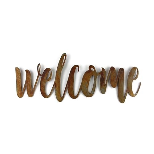 Miniatura 447 de Steel Metal Script Word Art - Various Sizes and Finishes (cheers Small 12.5x6", Raw, Unfinished Steel)