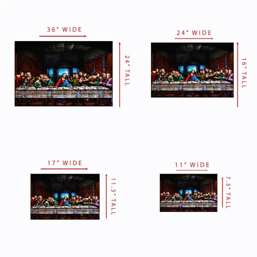 Película decorativa para ventana Davinci Last Supper 24"x16" miniatura 4