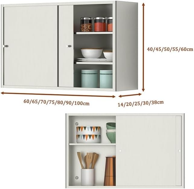 Wall Cabinet with Doors, Kitchen Wall Cabinets Storage, Wall Mounted Kitchen Cabinets with Doors and Shelves, Bathroom Wall Cabinets with Doors, Wall Storage Cabinets with Doors and Shelves for Kitch