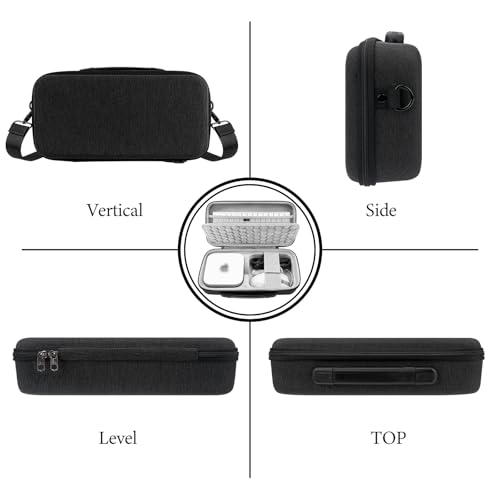 Image of GEEKRIA Desktop Computer Hard Travel Case, Compatible with Apple 2026 Mac mini M5 / 2024 Mac mini M4 / M4 Pro Travel Carrying Bag, Fit for Magic Mouse, Trackpad and Accessories (Dark Gray)