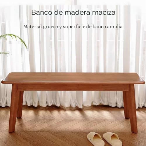 Miniatura 5 de Banco De Madera Para Entrada, Banco De Comedor Estilo Granja, Banco De Madera, Banco Interior Para El Final De La Cama, Banco Estrecho Con Forma De Fideos Para Comedor, Sala De Estar, Pasillo Wood Col