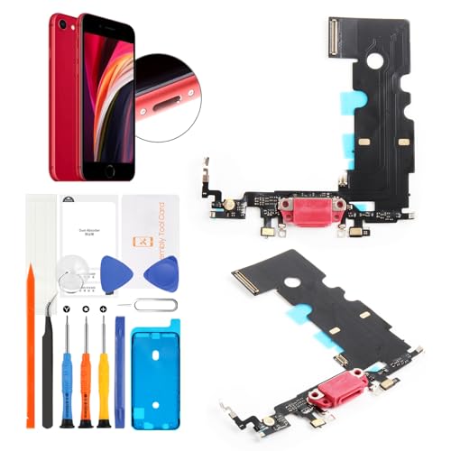 SRJTEK for iPhone SE 2020 񐢑 USB [d|[hC (bhRed)hbNRlN^{[hi Lightning[q[d|[hhbNRlN^tbNXP[u Cp SE2 A2275 A2296 A229