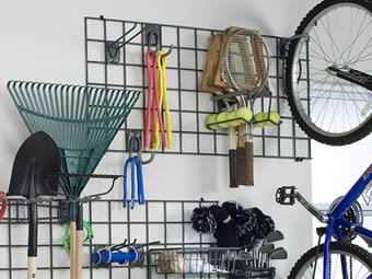 Only Garment Racks #1898B Grid Panels - Perfect Metal Grid for Any Retail Display, 2\' Width x 5\' Height, 3 Grids Per Carton (Black) (Pack of 3)