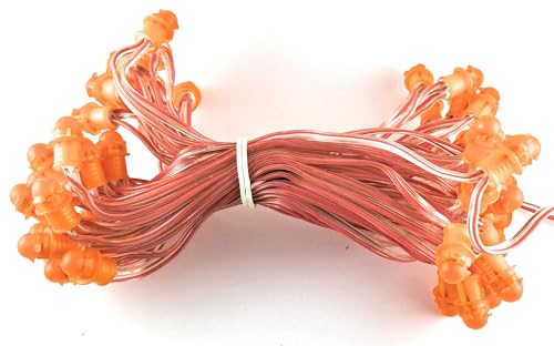 Image of SME 1 pics 12 Volt DC 6 Meter Long 50 Led Copper Wire Chain Light (Orange)
