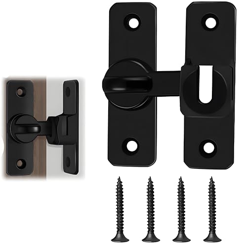 XIANFQNKJ ドアロック 後付けドアロック 90度/180度 補助錠 ドアロック 室内ドア 鍵 ロック部屋鍵 後付け 亜鉛合金 防錆 耐久性 部屋 玄関 室内 ドア留め金ロック 内鍵ドアロック 耐震ラッ 防犯リビング 寝室 家庭用 業務用 対策取り付
