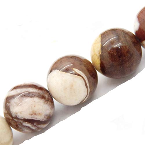 Gemstone Beads For Jewelry Making, Sold Per Bag 5 Strands Inside, Australia Zebra Jasper 10Mm #TOP7