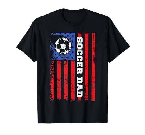 Soccer Dad USA Flag All American Fathers T-Shirt