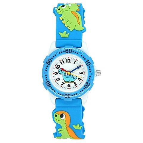 ele ELEOPTION Reloj para Niños Lmpermeable 3D Lindo de Dibujos Animados Redondo de Silicona Banda de Goma Reloj Pulsera de Cuarzo Niñas Cover