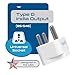 Ceptics India Travel Plug Adapter (Type D) for Pakistan, Nepal, Bangladesh - 3 Pack [Grounded & Universal] (GP-10-3PK)
