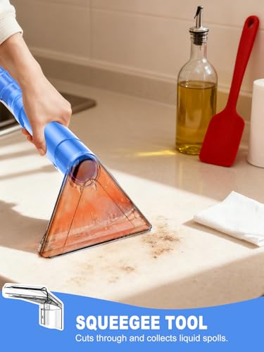 Image of Carpet Cleaner Machine, 20Kpa Powerful Suction with 5 Cleaning Tools, Cleaning Solution, Car /Auto Detailer, Lightweight Compact Design for Rug, Carpet, Car Seats, Pets, Stairs, Couches,Blue