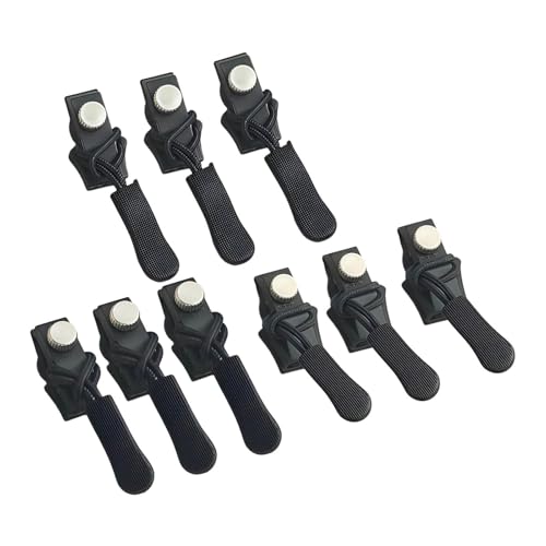 Freneci 9 個入り ジッパー修理キット 3サイズ展開 縫製不要 ジッパータグ ネジ頭 バックパック ジャケット 財布 衣類 パンツ用