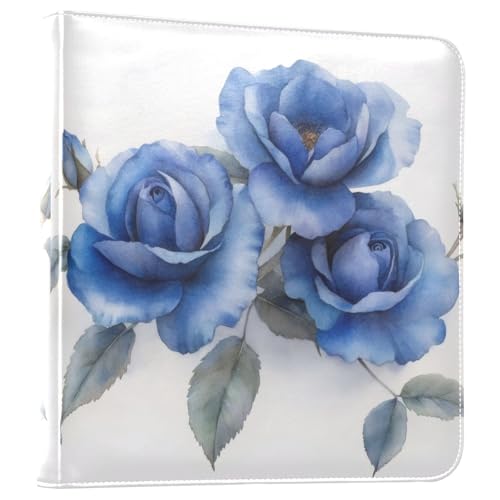 Álbum de Fotos DIY de Autoadhesivo FLildon Scrapbook Album Cuero PU Azul Rosa Acuarela para 40 Páginas 8x10 miniatura 1