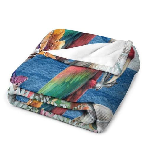 Couverture lit flanelle contre le froid motif ara