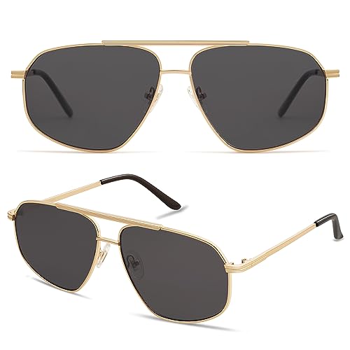 Image of SOJOS Retro Hexagon Aviator Sunglasses for Women Men Trendy Vintage UV400 Protection Shades SJ1200