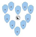 5 Pairs of Snap-On Long Life Replacement Large Hand-Shaped Electrode Pads for HealthmateForever Powerful Digital Pulse Massager (Blue)