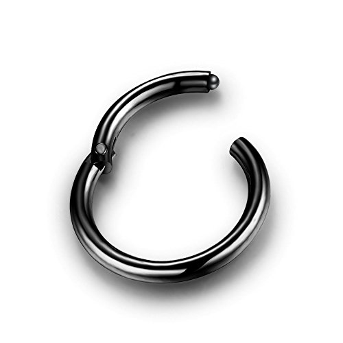 5Pcs Stainless Steel 16G 18G Sleeper Hoop Earrings for Women Men Septum Hinged Clicker Nose Lip Ring Helix Daith Cartilage Tragus Piercings Tiny Small Huggie Hoops Hypoallergenic Sensitive Ears Jewelry2