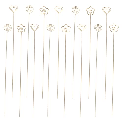 BinZyronic ノートフォルダーメタルブラケット ハートシェイプ ? リングスタンド付きメモクリップ DIY装飾に最適、結婚式や誕生日のテーブルカードホルダーとして使用可能