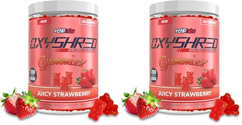 EHP Labs OxyShred Gummies - Pre Workout Gummies & Energy Chews with 100mg Caffeine, L-Carnitine for...