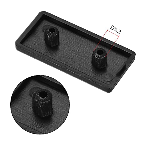 Image of uxcell 2040 EU Standard Profile End Cap, Plastic Rectangle Aluminum Extrusion Plug for Trolley, Fish Tank Rack, Storage Rack, Black 20x40mm 20pcs