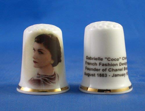 Porcelain China Collectable Thimble Coco Chanel Fashion Designer