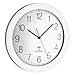 Produktbild TFA Dostmann Design Funk Wanduhr, Funkuhr, groß, als Küchenuhr geeignet, geräuscharm, silber, 60.3512.02, L 302 x B 47 x H 302 mm