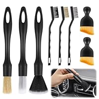 Auto Reinigung Pinsel Set, 8 Stück Auto Detailing Pinsel, Auto-Fugenreinigungsbürste, Auto Innenraum Reiniger Bürste Set Staubentfernungsbürste für Auto Innenraum, Motorrad, Alufelgen, Möbel
