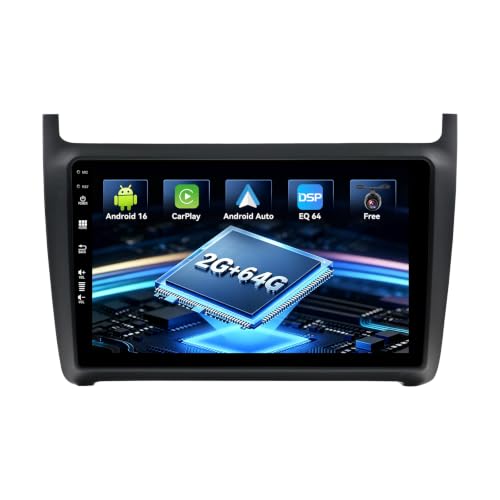 MISONDA �_�u��DIN 2GB 64GB �J�[���W�I�X�e���I Android 16 VW GOLF/POLO 2012-2016 �p �J�����t��/Wireless Carplay/Android Auto/DSP/RDS/WIFI/�~���[�����N/AU