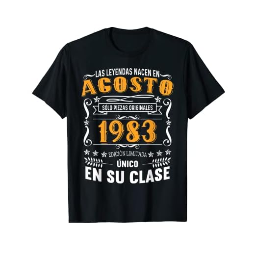 39 Años Cumpleaños Hombre Las Leyendas Nacen en Agosto 1983 Camiseta