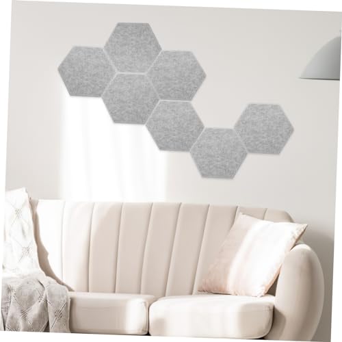 Alasum 12pcs Panel Acústico Absorbente para Pared, Paneles de Absorción Acústica para Estudio en Casa, Oficina y Uso en Grabación, Fieltro Silenciador de Alta Densidad Gris Plateado miniatura 7