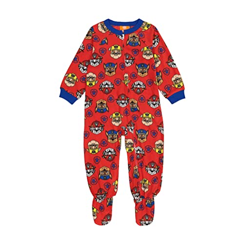 Nickelodeon Boys' Paw Patrol | Baby Shark Footed One Piece Fleece Pajamas