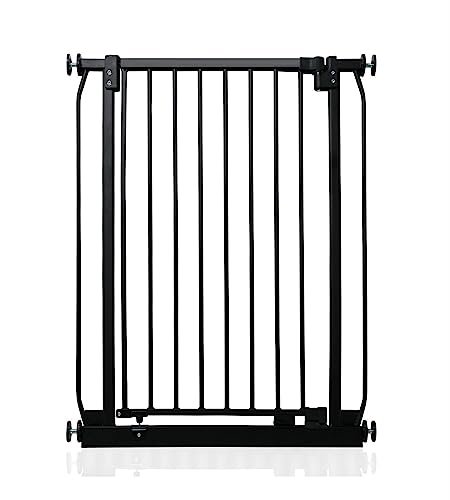 Safetots Extra Tall Elite Safety Gate, 71cm - 80cm, Matt Black, Extra Tall 96.8cm in Height, Pressure Fit Stair Gate, Baby Gate for Doors Hallways and Spaces, Safety Barrier, Easy Installation