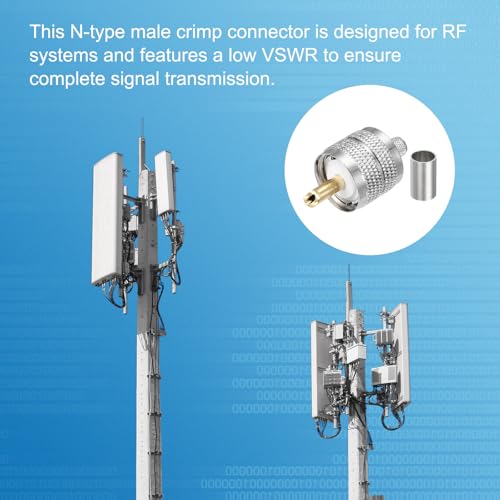 Conector UHF macho PL259 de crimpado de 50 ohmios y 4,1 mm para cable RG316 en dispositivos WLAN 5