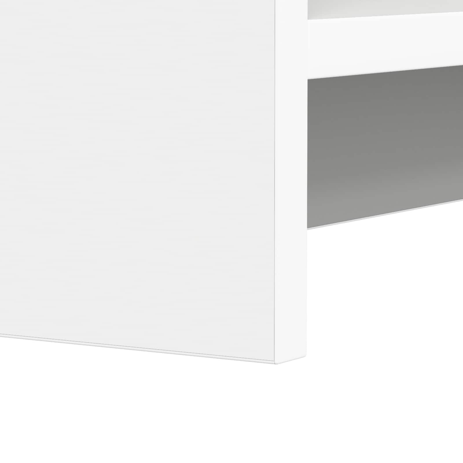 Libreria bianca, 59 x 30 x 111 cm, con 6 scomparti | Scaffale moderno per soggiorno e ufficio, 6 scomparti aperti garantiscono una struttura ordinata nella stanza.