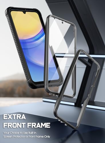 Coque Samsung A15 5G intégrale premium noire transparente haute résistance Poetic - 5