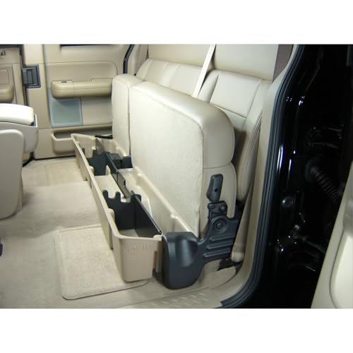 DU-HA Under Seat Storage fits 2004-2008 Ford F150 SuperCab & SuperCrew | Black Heavy-Duty Back Seat Organizer, Includes 2-Piece Dividers | 20004