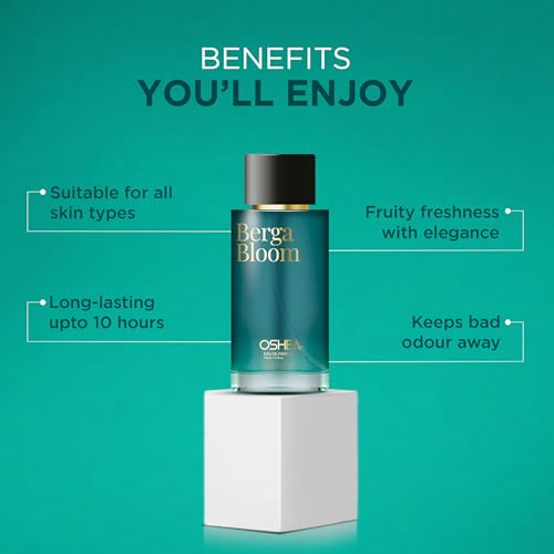 Image of Oshea EDP Perfume Berga Bloom for Women 100ml | Long Lasting Fragrance with Fruity, Floral & Woody Notes | Up to 20% Perfume Oil Concentration | Ideal for Every Moment | Premium Gift for Her