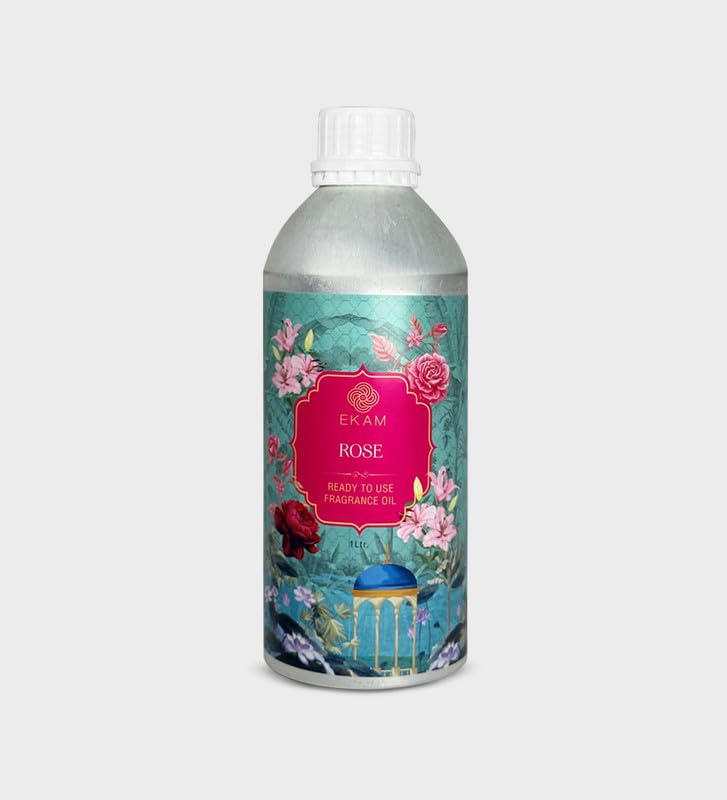 EKAM Rose Ready to Use Fragrance Oil, 1L | Pre-diluted| For use in diffusers| Home Fragrance| Mood Uplifting, Relaxing, Refreshing| IFRA Certified (B0CFDQY87S) Amazon Price History, Amazon Price Tracker